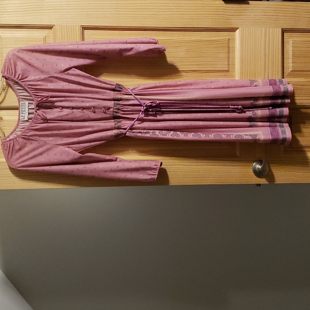 LF petite  by Leslie Fay 60s vintage pink dress